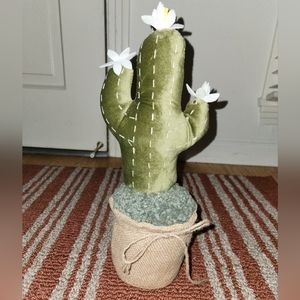 Plush cactus decor.